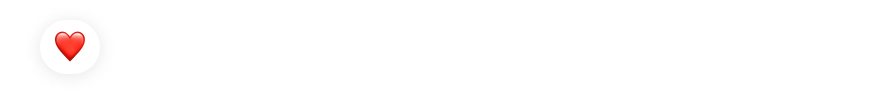 Red heart emoji with a subtle shadow, centered on a white circular background surrounded by a dotted black ring, conveying a feeling of affection and positivity. No additional text or environmental elements are present.