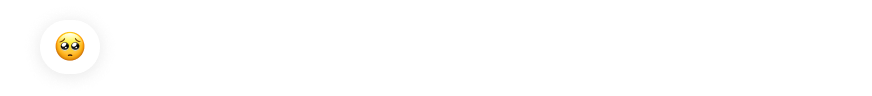Sad face emoji with large teary eyes centered on a white circular background surrounded by a dotted black ring, expressing a feeling of sadness or empathy. No text or additional environmental elements are present.